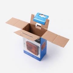 Boîtier d 'emballage électronique en carton ondulé plié à faible coût pour papier imprimé personnalisé