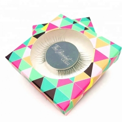 boîte de papier coloré carré de marque privée de cils synthétiques